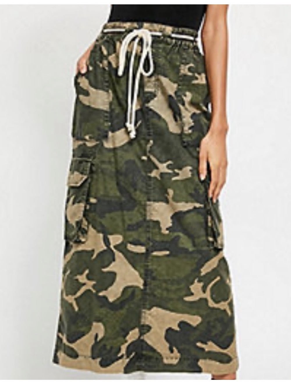 Free People New Camo Cargo Skirt